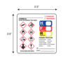 Nevs GHS Label - Chemical Circle All Hazards That Apply 2-1/2" x 2-1/2" GHS-0005